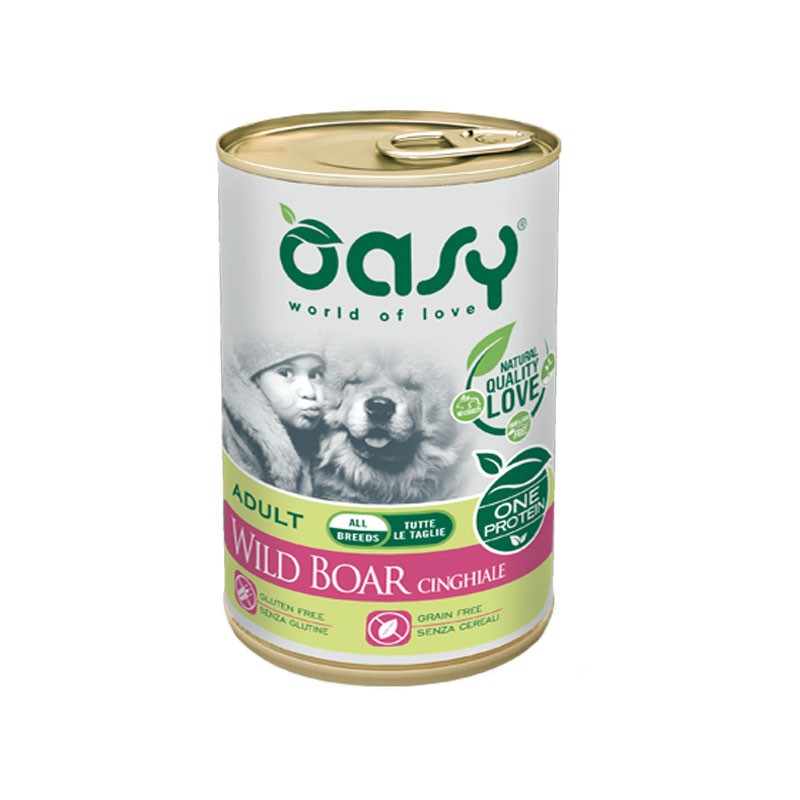 Oasy One Protein al Cinghiale Umido per Cani 400g - immagine 2