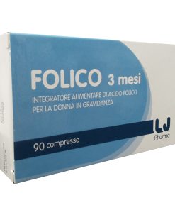 LJ Pharma Folico 3 mesi Integratore Alimentare Gravidanza 90 compresse